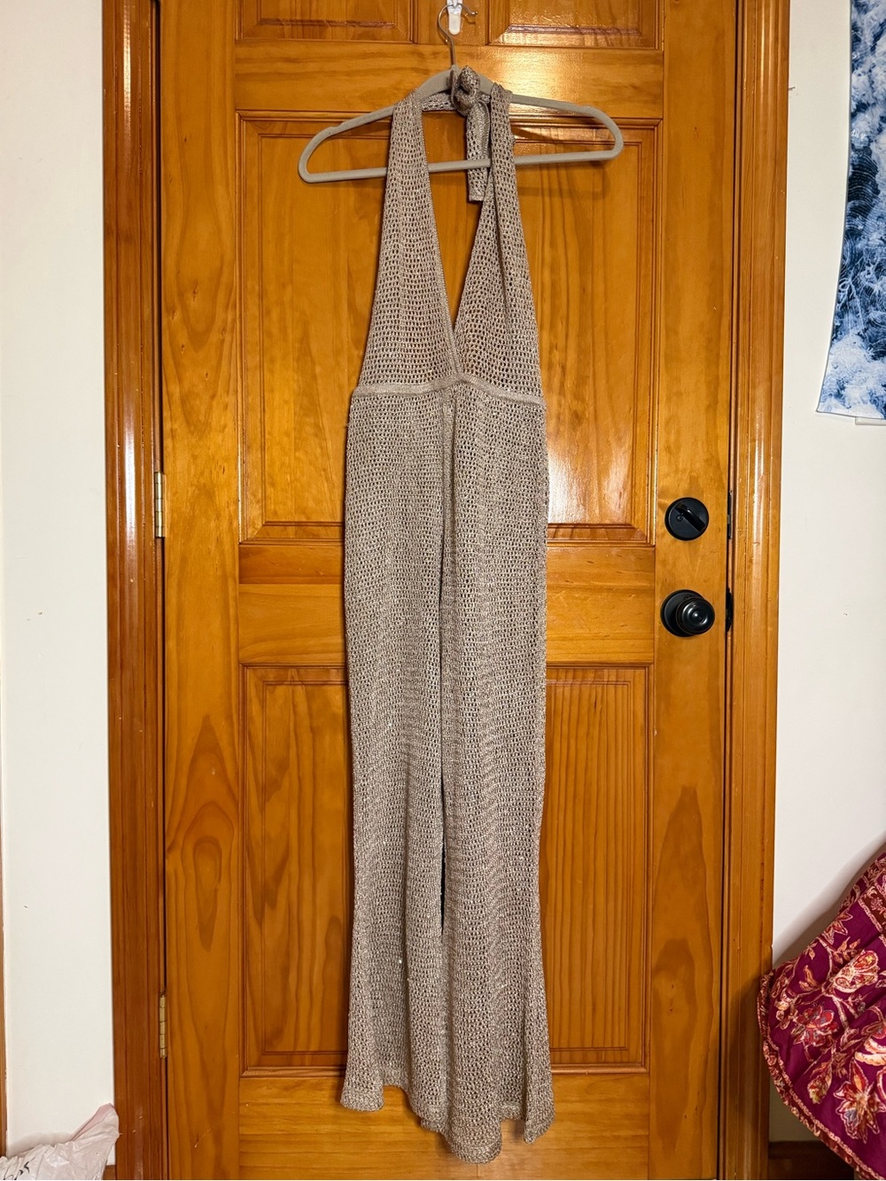 Michael Costello x REVOLVE Jaylee Sequin Jumpsuit Champagne Neutral Size Small